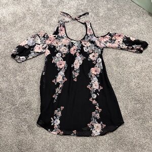 Maurices Black and Pink Floral Dress